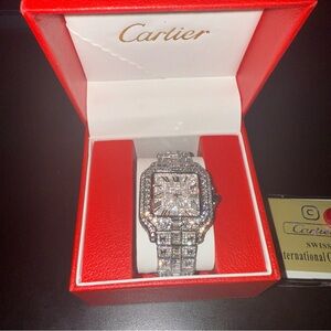 Moissanite Bustdown Watch